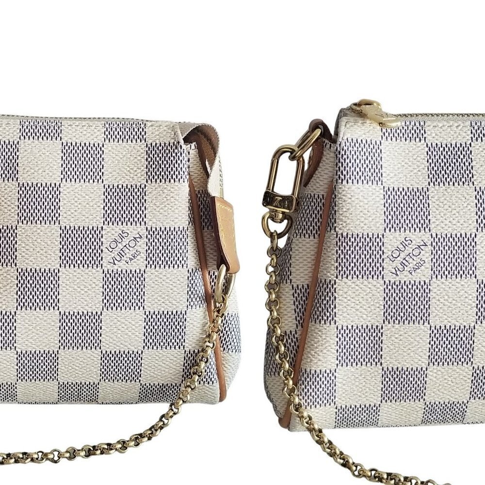 Authentic Louis Vuitton Eva Damier Azur Wristlet Handbag - Picture 2 of 14